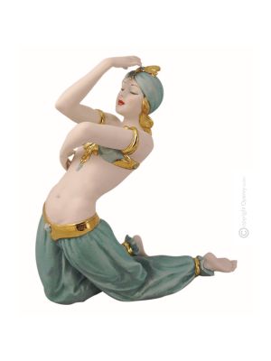 ORIENTALISCHE TÄNZERIN 1017 Italienische Porzellan Figur handbemalt Italienisches Design modern