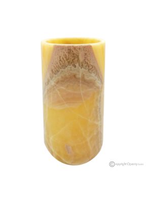 ORANGE ONYX-MARMOR-LAMPE, aus Naturstein, rein und authentisch, handgefertigt.