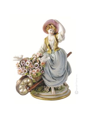 MÄDCHEN Edles Porzellan Figur Barock handgemacht elegant exklusiv stilvoll hochwertig