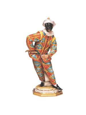 HARLEKIN 635 Italienische Porzellan MASKE Figur handbemalt Wohnkultur Italienisches Design