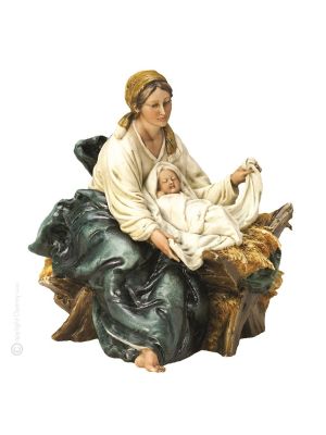 HEILIGE MARIA 765 Italienische Porzellan Figur handgemacht Italienisches Design Wohnkultur