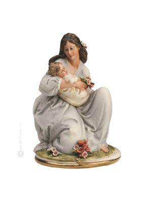 MUTTER 799 Capodimonte Porzellan Figur handbemalt Italienisches Design exklusiv elegant