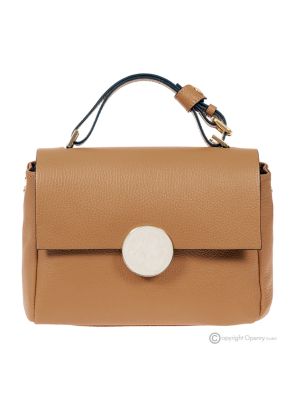 CARRIEMINI Damen Handtasche und Umhängetasche aus echtem handgefertigtem Leder 