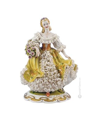 FRÜHLINGSDAME Italienische Porzellan Figur handgemacht elegant stilvoll hochwertig klassisch