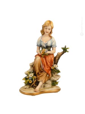 FRÜHLING Capodimonte Porzellan Figur Barock handbemalt stilvoll exklusiv Italienisches Design