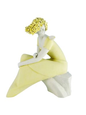 DAME 340 Capodimonte Porzellanfigur FRAU handbemalt elegant modern Italienisches Design