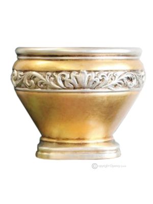 PORTAVASO IRIS Übertopf Blumentopf Keramik mit 24k Blattgold