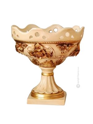 COPPA Exklusives Ornament aus Keramik Barockstil mit 24k Goldfarbe