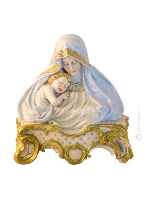 UNSERE DAME MIT HEILIGEM KIND 1032B Italienische Porzellan Figur handbemalt exklusiv Wohnkultur