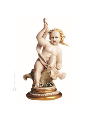 CHERUB 1039 Italienische Porzellan Figur handbemalt Wohnkultur exklusiv Italienisches Design