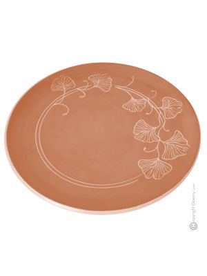 GIMGKO Schale Keramikteller authentischer künstlerischer Teller aus Keramik handgefertigt und dekoriert Made Italy rot