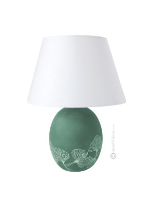 GIMGKO Tischlampe Abat-jour Nachttischlampe authentische piemontesische Keramik handgefertigt und dekoriert 