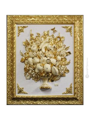 BILD Keramik im Barockstil mit Details aus 24 Karat Gold Made in Italy