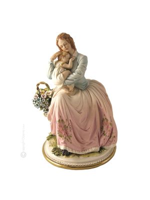 MUTTER 598 Italienische Porzellan Figur handgemacht elegant exklusiv Italienisches Design 