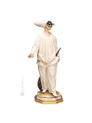 PULCINELLA 634 Capodimonte Porzellan MASKE Figur handgemacht Wohnkultur elegant exklusiv 