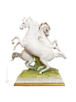 TIERE 824 Italienische Porzellan PFERD Figur handgemacht elegant exklusiv hochwertig stilvoll