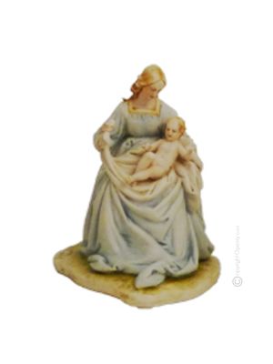 JUNGFRAU MARIA MIT HEILIGEM KIND Capodimonte Porzellan Figur handgemacht elegant stilvoll