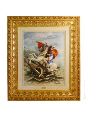 NAPOLEON Bild Basrelief Flachrelief Porzellan Capodimonte Made in Italy