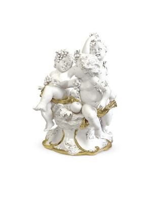 DREI CHERUBINEN 848B Edles Porzellan Figur handbemalt exklusiv Wohnkultur Italienisches Design