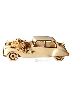 AUTO Exklusives Ornament aus Keramik im Barockstil mit Details aus 24 Karat Gold Made in Italy