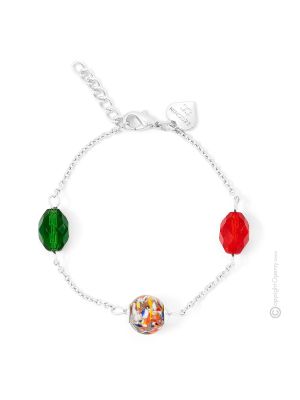 ISABEL 9 Murano Glas Armband Damen Luxus Schmuck Exlusiv hochwertig modern stilvoll Venedig Stil