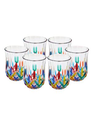 Set mit 6 authentischen handbemalten Likörgläsern aus hochwertigem Glas.