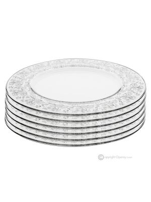 Set mit 6 Platzhaltern aus Glas, hochwertige Qualität, authentisches modernes Design.