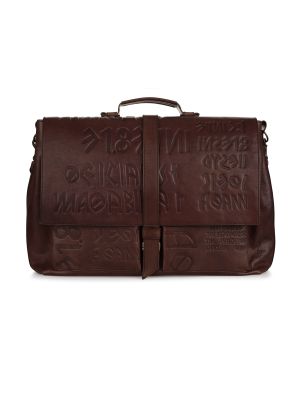 GEORGEIKU Aktentasche Laptoptasche Notebooktasche Messenger Taschen Umhängetasche Herrentaschen handgefertigte aus echtem Leder Braun