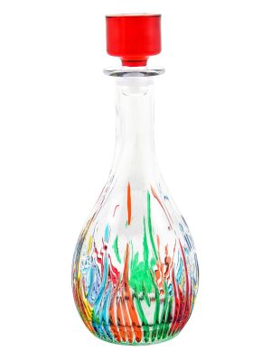 BOTTIGLIA FIRE Flasche handbemalt superior Klangglas Venedig authentisch Made in Italy 