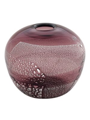 FASCIA 36 Italienische Vase Murano Glas Deko mundgeblasen Blumenvase elegant925 Blattsilber