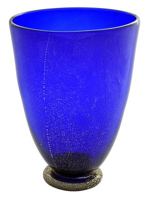 COPPA 13 Italienische Vase Murano Glas Deko mundgeblasen Blumenvase wertvoll 24k Blattgold