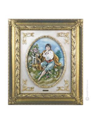 PAOLO Bild Basrelief Flachrelief Porzellan Capodimonte Made in Italy