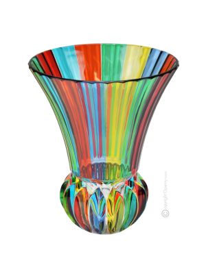 ADAGIO Venezianische Exklusive Vase Deko superior Klangglas handbemalt Venedig Stil