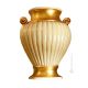 RUBINO Italienische Keramik Vase handgemacht 24k Goldfarbe