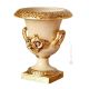 IMPERO Italienische Keramik Vase handgemacht 24k Goldfarbe Swarovski-Kristalle Barockstil