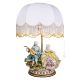 DAME MIT GENTLEMAN - LAMPE Tischlampe Abat-jour Tischluechte Porzellan Capodimonte Made in Italy