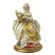 DAME MIT LYRE 1047 Capodimonte Porzellan Figur Barock handbemalt elegant Italienisches Design 