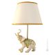 ELEFANT  - LAMPE Tischlampe Abat-jour Tischluechte Porzellan Capodimonte Made in Italy