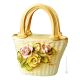 TASCHE Exklusives Ornament aus Keramik Barockstil mit 24k Goldfarbe Swarovski-Kristalle 