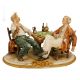 POKERSPIEL Capodimonte Porzellan Figur handbemalt hochwertig exklusiv Italienisches Design