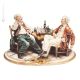 SCHACHSPIELER Capodimonte Porzellan Figur handbemalt elegant exklusiv Italienisches Design