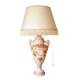 LAMPE Tischlampe Abat-jour Tischluechte  Keramik im Barockstil mit Details aus 24 Karat Gold Made in Italy