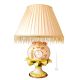 LAMPE Tischlampe Abat-jour Tischluechte  Keramik im Barockstil mit Details aus 24 Karat Gold Made in Italy