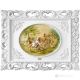 PASTORALE SZENE Bild Basrelief Flachrelief Porzellan Capodimonte Handgemacht Made in Italy