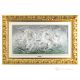 LAUFENDE PFERDE Bild Basrelief Flachrelief Porzellan Capodimonte Made in Italy