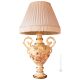 LAMPE Tischlampe Abat-jour Tischluechte  Keramik im Barockstil mit Details aus 24 Karat Gold Made in Italy