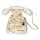 TELEFON Exklusives Ornament aus Keramik im Barockstil mit Details aus 24 Karat Gold Made in Italy