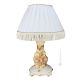 LAMPE Tischlampe Abat-jour Tischluechte  Keramik im Barockstil mit Details aus 24 Karat Gold Made in Italy