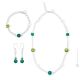 DENISE 43 Schmuckset Damen Muranoglas Schmuck 925 Silberblatt modern hochwertig stilvoll