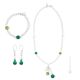 DENISE 6 Schmuckset Damen Luxus Schmuck Murano Glas 925 Silberblatt  mundgeblasene Glasperlen 